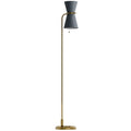 Polly Single Arm Sconce, Natur Brass/Mist Blau