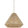 Alturas 6 Light Chandelier, Patina Brass/Soft Sand