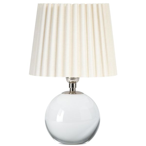 Giorgio Crystal Mini Lamp, Polished Nickel/Heritage Plaid