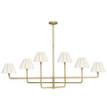 Polly Chandelier, Natur Brass/Rattan