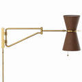 Gable Swing Arm Sconce, Storm Blau