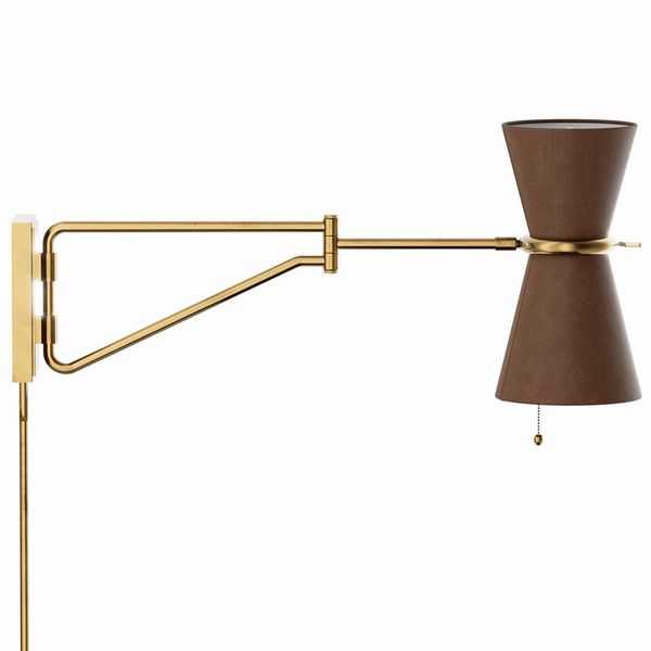 Gable Swing Arm Sconce, Storm Blau